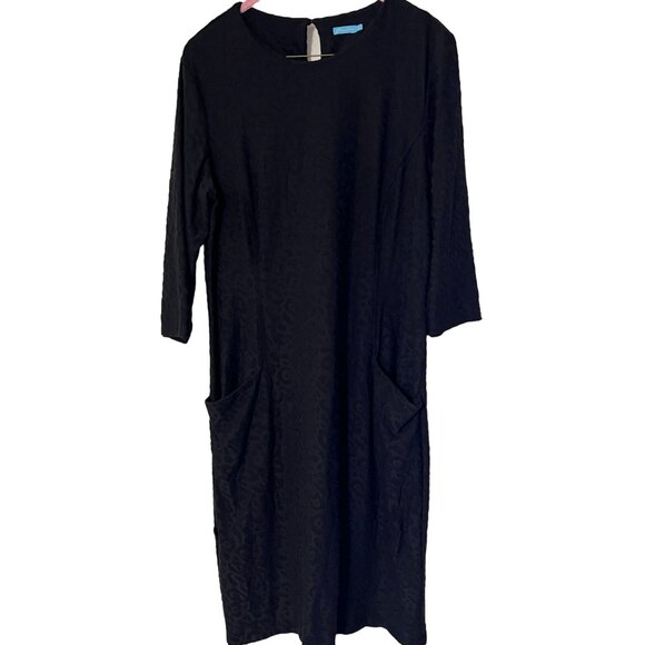 J. McLaughlin Navy Blue Women's Size Large Catalyst Quatrefoil Texture Print Jac - Picture 3 of 6